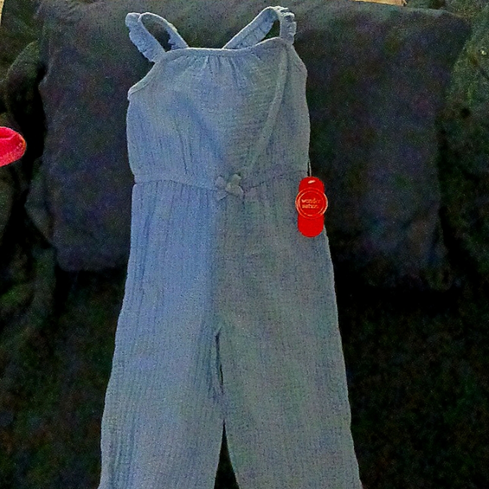 Woven long romper